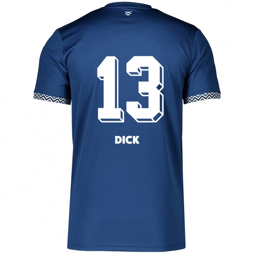 Danxen Børn Lukas Dick #13 Navy Hvid Hjemmebane Spillertrøjer 2025/26 Trøje T-Shirt