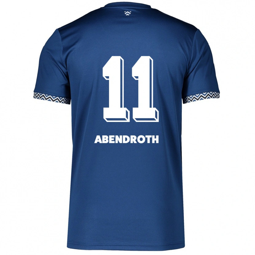 Danxen Børn Cosma Abendroth #11 Navy Hvid Hjemmebane Spillertrøjer 2025/26 Trøje T-Shirt