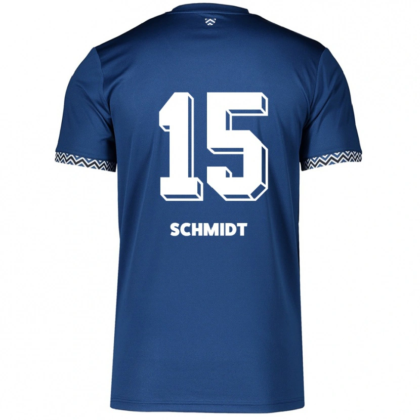 Danxen Børn Pia Schmidt #15 Navy Hvid Hjemmebane Spillertrøjer 2025/26 Trøje T-Shirt