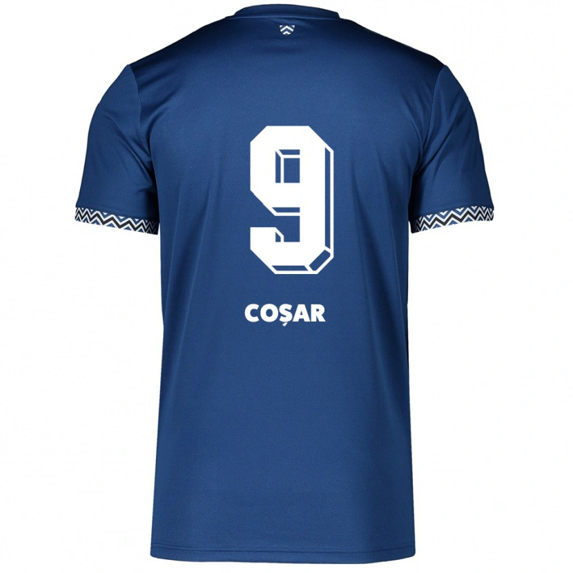 Danxen Børn Tanay Coşar #9 Navy Hvid Hjemmebane Spillertrøjer 2025/26 Trøje T-Shirt