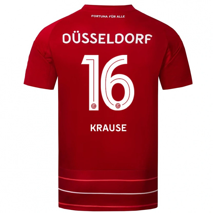 Danxen Børn Arno Krause #16 Rød Hvid Hjemmebane Spillertrøjer 2025/26 Trøje T-Shirt
