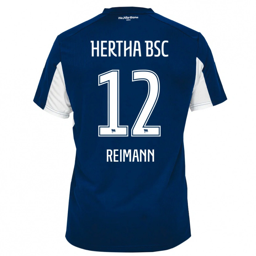 Danxen Børn Emma Reimann #12 Hvid Blå Hjemmebane Spillertrøjer 2025/26 Trøje T-Shirt