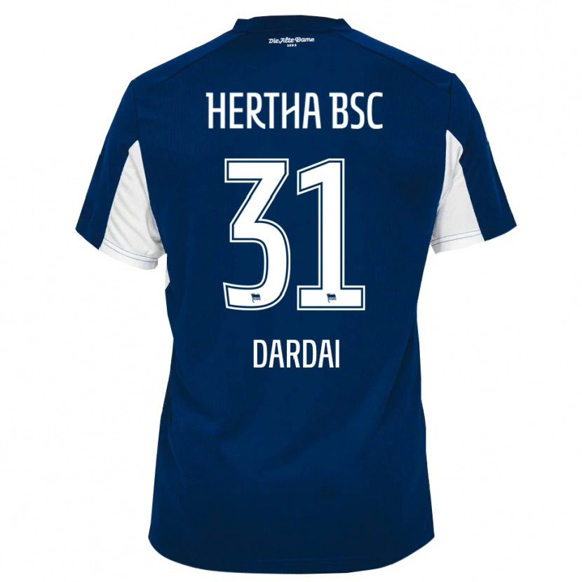 Danxen Børn Márton Dárdai #31 Hvid Blå Hjemmebane Spillertrøjer 2025/26 Trøje T-Shirt