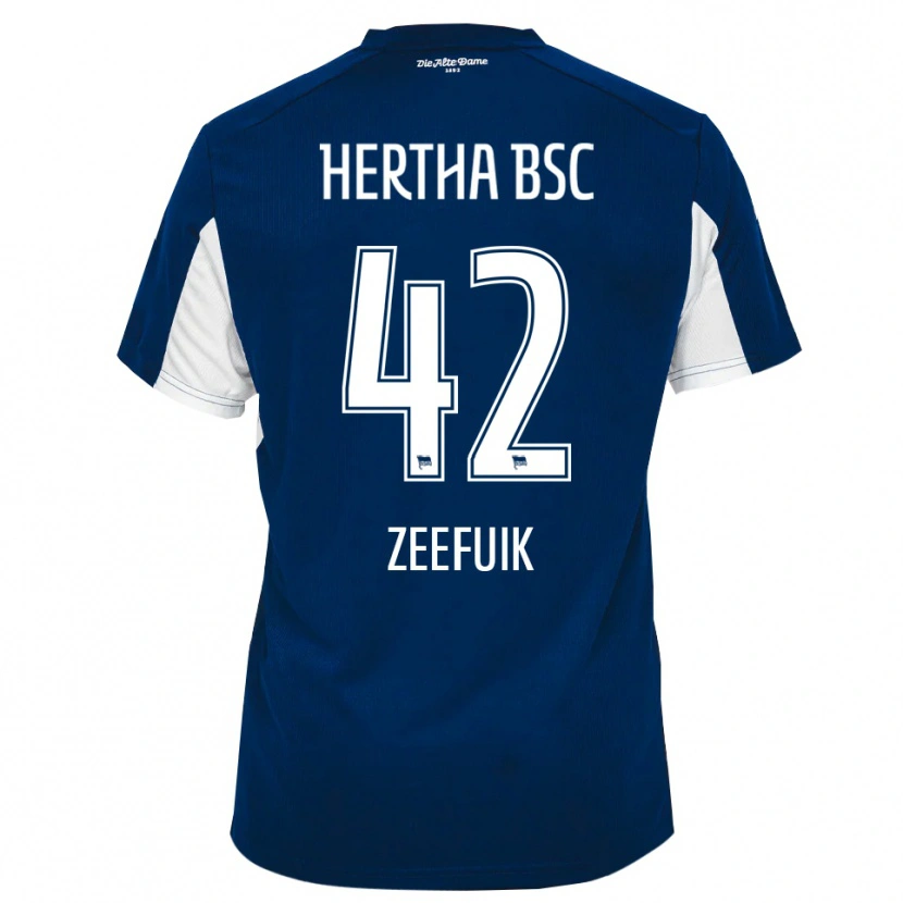 Danxen Børn Deyovaisio Zeefuik #42 Hvid Blå Hjemmebane Spillertrøjer 2025/26 Trøje T-Shirt