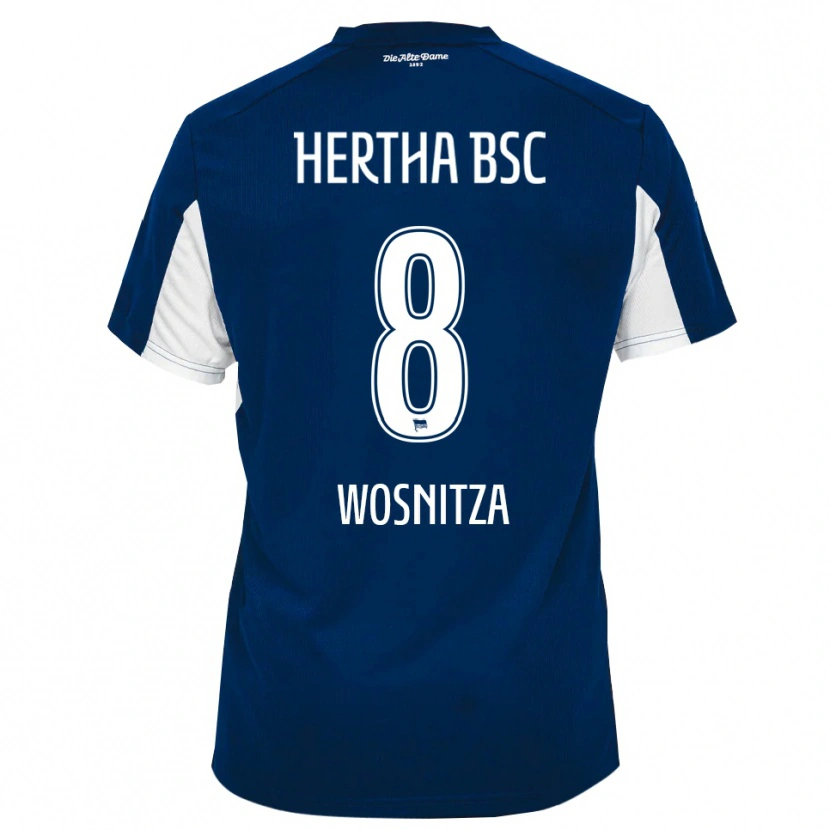 Danxen Børn Noah Wosnitza #8 Hvid Blå Hjemmebane Spillertrøjer 2025/26 Trøje T-Shirt
