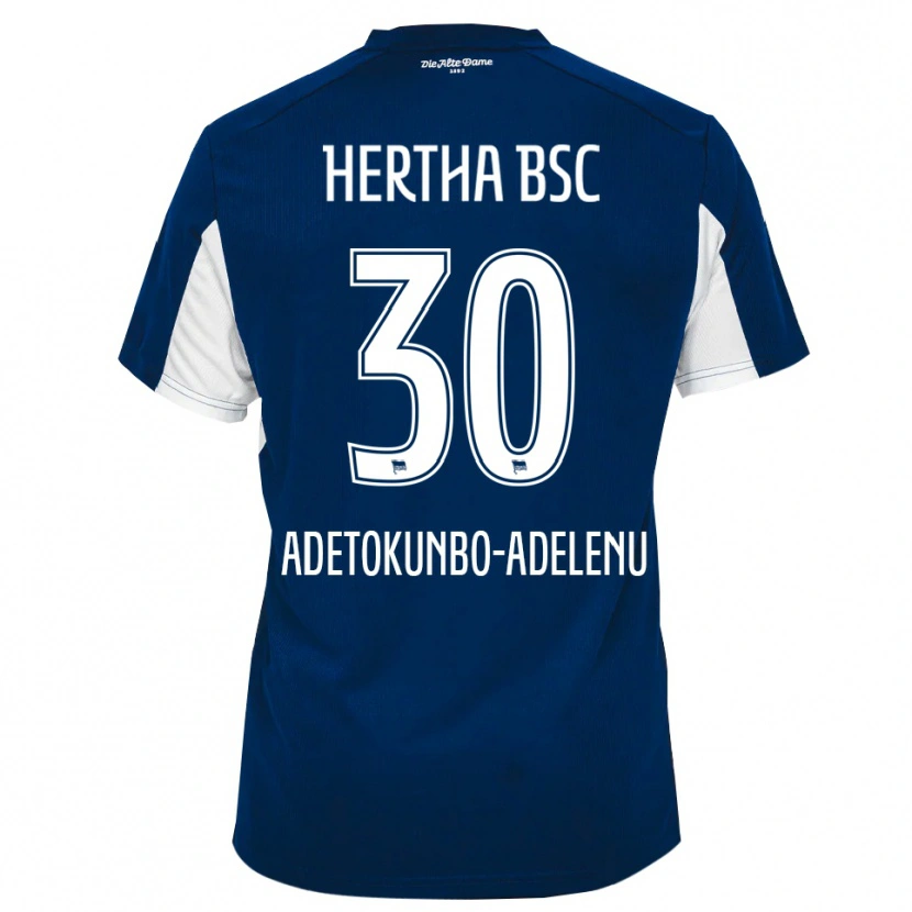 Danxen Børn Oluwajimi Adetokunbo-Adelenu #30 Hvid Blå Hjemmebane Spillertrøjer 2025/26 Trøje T-Shirt