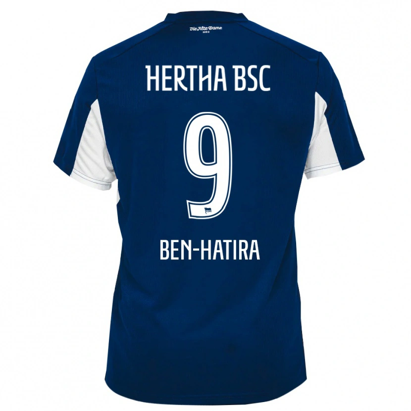 Danxen Børn Aslam Ben-Hatira #9 Hvid Blå Hjemmebane Spillertrøjer 2025/26 Trøje T-Shirt