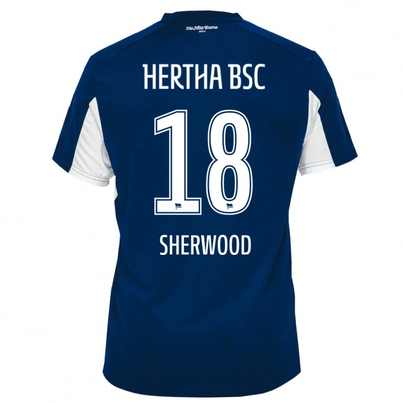 Danxen Børn Jaime Sherwood #18 Hvid Blå Hjemmebane Spillertrøjer 2025/26 Trøje T-Shirt