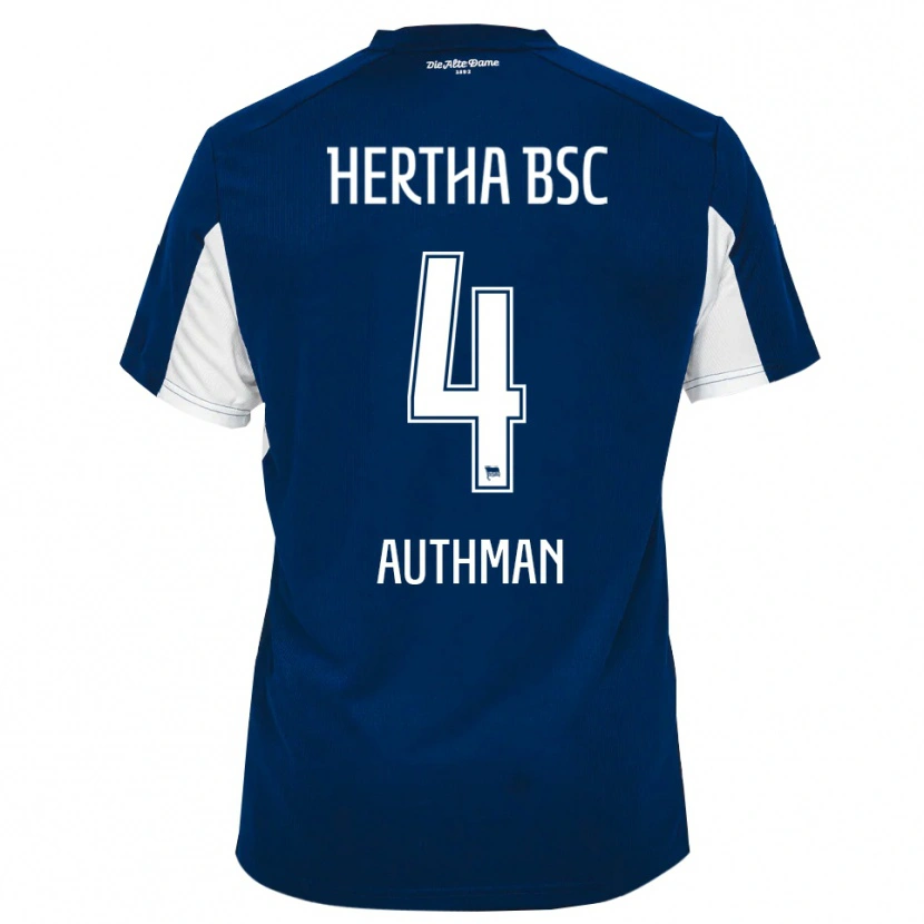 Danxen Børn Efe Authman #4 Hvid Blå Hjemmebane Spillertrøjer 2025/26 Trøje T-Shirt