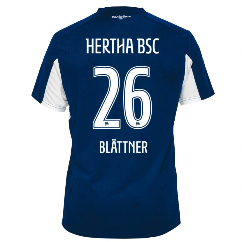 Danxen Børn Amelie Blättner #26 Hvid Blå Hjemmebane Spillertrøjer 2025/26 Trøje T-Shirt