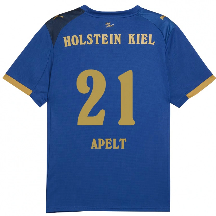 Danxen Børn Maximilian Apelt #21 Blå Guld Hjemmebane Spillertrøjer 2025/26 Trøje T-Shirt