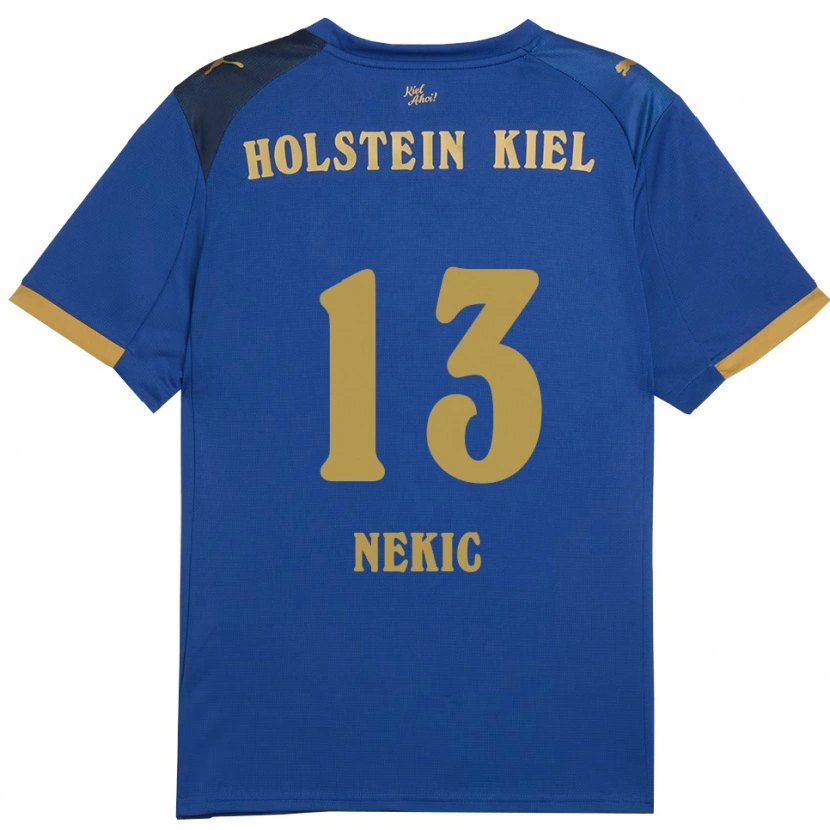 Danxen Børn Ivan Nekic #13 Blå Guld Hjemmebane Spillertrøjer 2025/26 Trøje T-Shirt