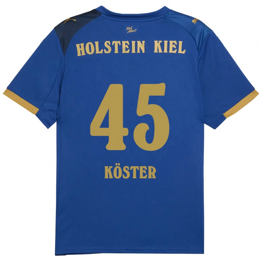 Danxen Børn Louis Köster #45 Blå Guld Hjemmebane Spillertrøjer 2025/26 Trøje T-Shirt