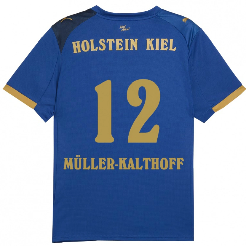 Danxen Børn Henrie Müller-Kalthoff #12 Blå Guld Hjemmebane Spillertrøjer 2025/26 Trøje T-Shirt