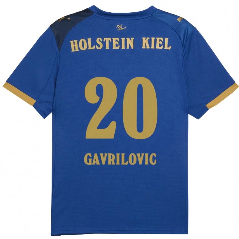 Danxen Børn Helena Gavrilovic #20 Blå Guld Hjemmebane Spillertrøjer 2025/26 Trøje T-Shirt