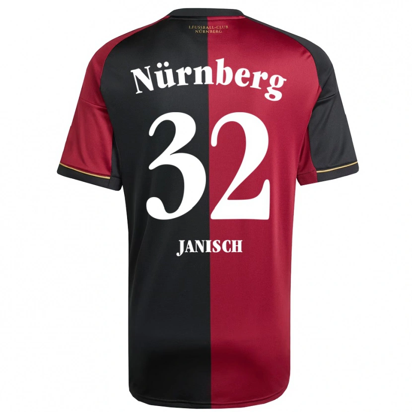 Danxen Børn Tim Janisch #32 Burgundy Sort Hjemmebane Spillertrøjer 2025/26 Trøje T-Shirt