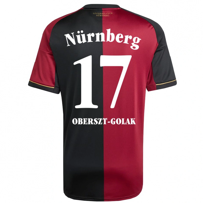 Danxen Børn Karol Oberszt-Golak #17 Burgundy Sort Hjemmebane Spillertrøjer 2025/26 Trøje T-Shirt