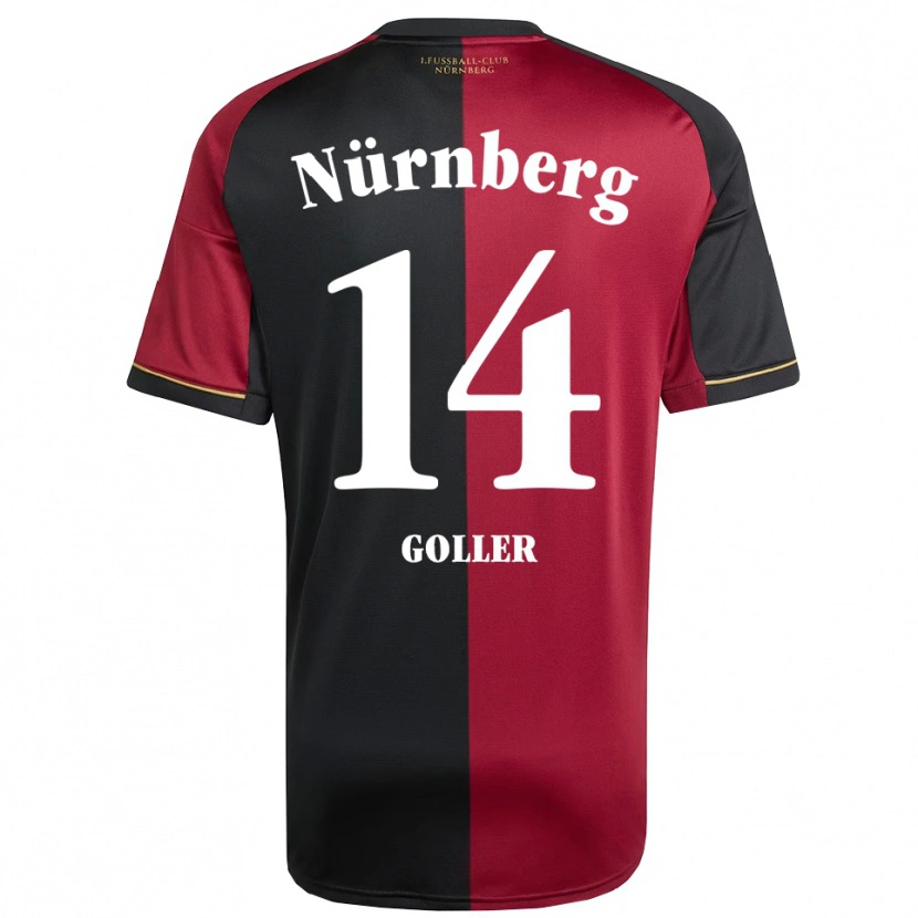 Danxen Børn Benjamin Goller #14 Burgundy Sort Hjemmebane Spillertrøjer 2025/26 Trøje T-Shirt