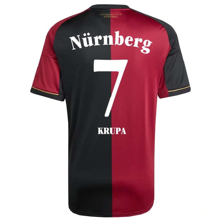 Danxen Børn Jeroen Krupa #7 Burgundy Sort Hjemmebane Spillertrøjer 2025/26 Trøje T-Shirt
