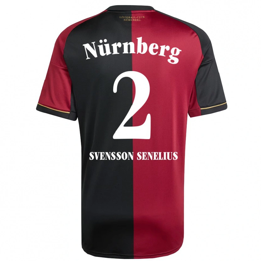 Danxen Børn Klara Svensson Senelius #2 Burgundy Sort Hjemmebane Spillertrøjer 2025/26 Trøje T-Shirt