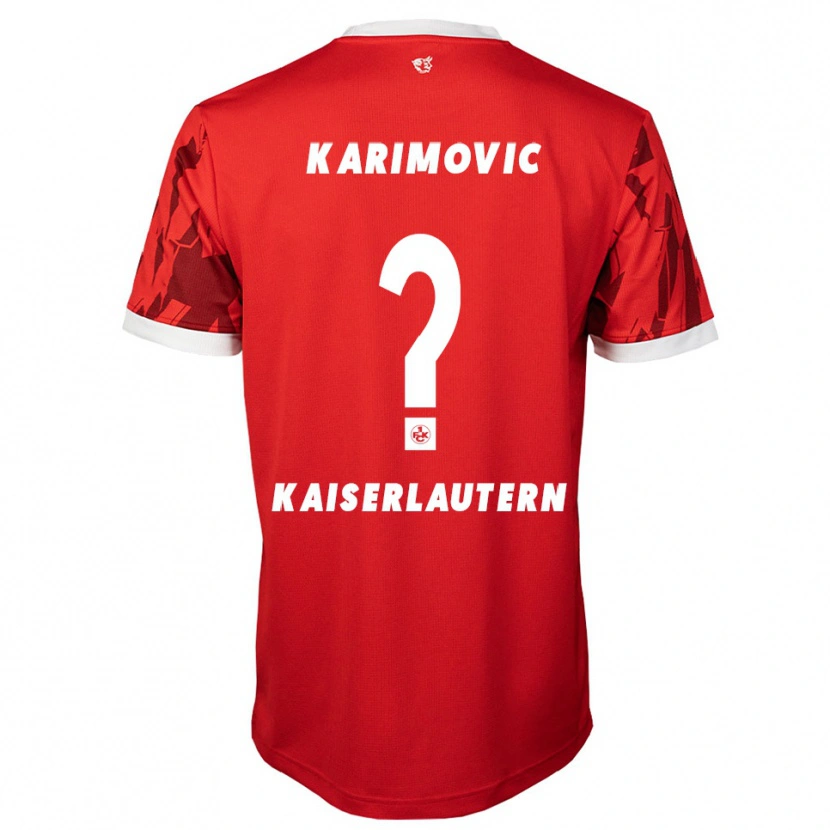 Danxen Børn Ilija Karimovic #0 Rød Hvid Hjemmebane Spillertrøjer 2025/26 Trøje T-Shirt