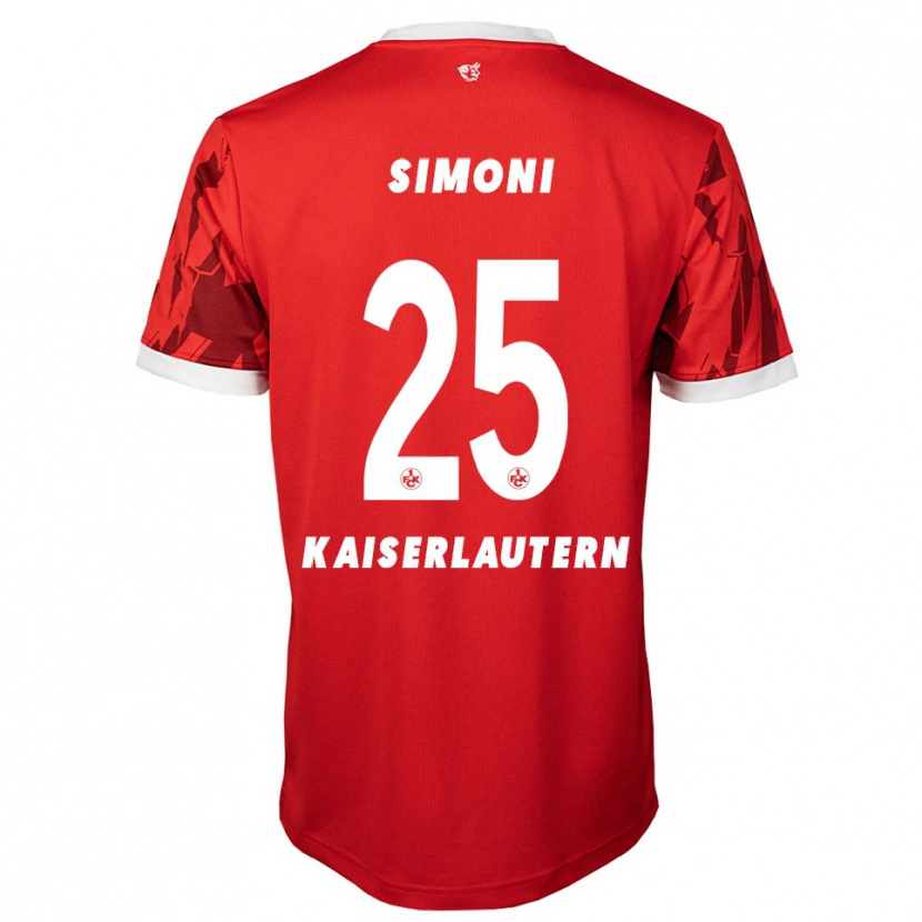 Danxen Børn Simon Simoni #25 Rød Hvid Hjemmebane Spillertrøjer 2025/26 Trøje T-Shirt