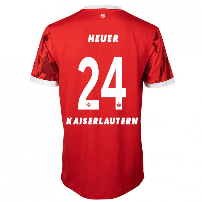Danxen Børn Jannis Heuer #24 Rød Hvid Hjemmebane Spillertrøjer 2025/26 Trøje T-Shirt