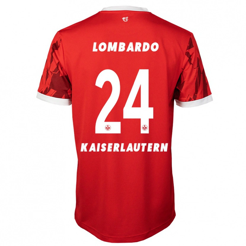 Danxen Børn Ben Lombardo #24 Rød Hvid Hjemmebane Spillertrøjer 2025/26 Trøje T-Shirt