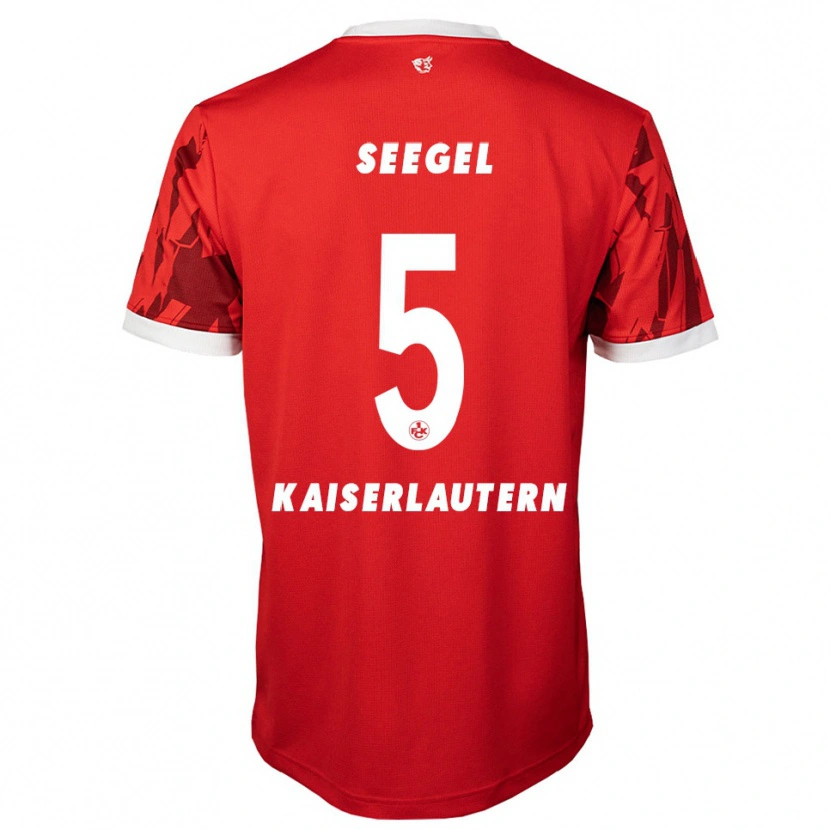 Danxen Børn Mika Seegel #5 Rød Hvid Hjemmebane Spillertrøjer 2025/26 Trøje T-Shirt
