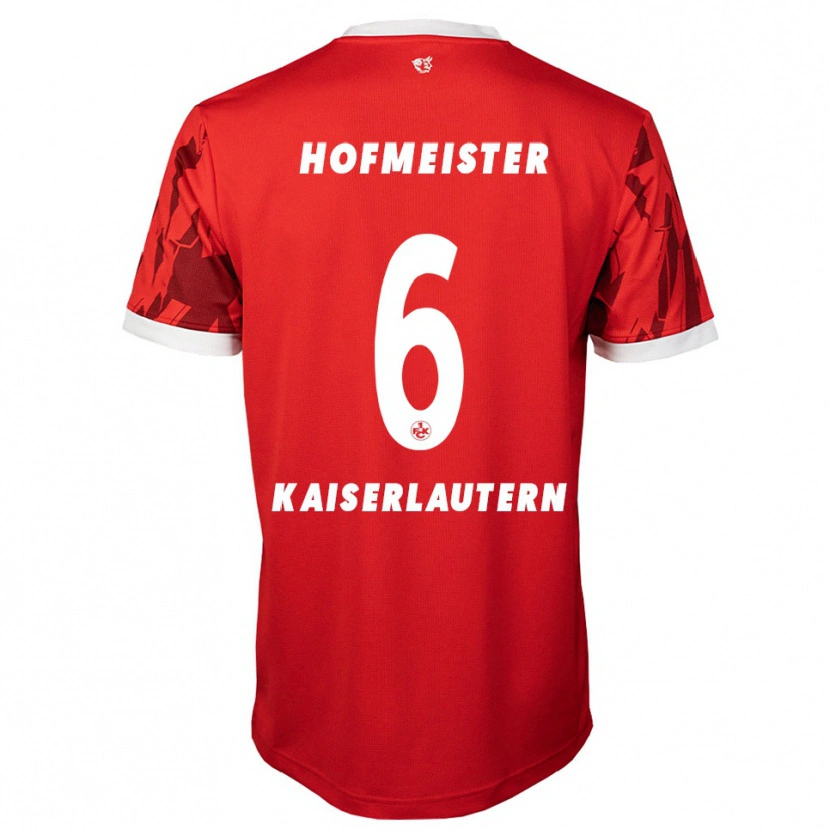 Danxen Børn Dion Hofmeister #6 Rød Hvid Hjemmebane Spillertrøjer 2025/26 Trøje T-Shirt