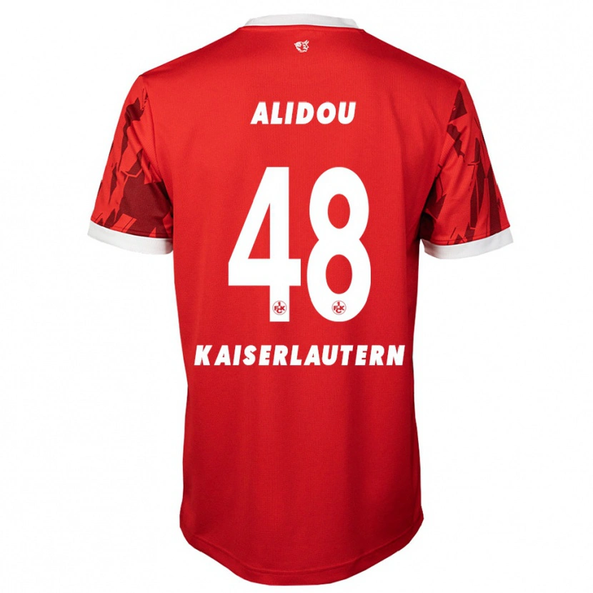 Danxen Børn Faride Alidou #48 Rød Hvid Hjemmebane Spillertrøjer 2025/26 Trøje T-Shirt