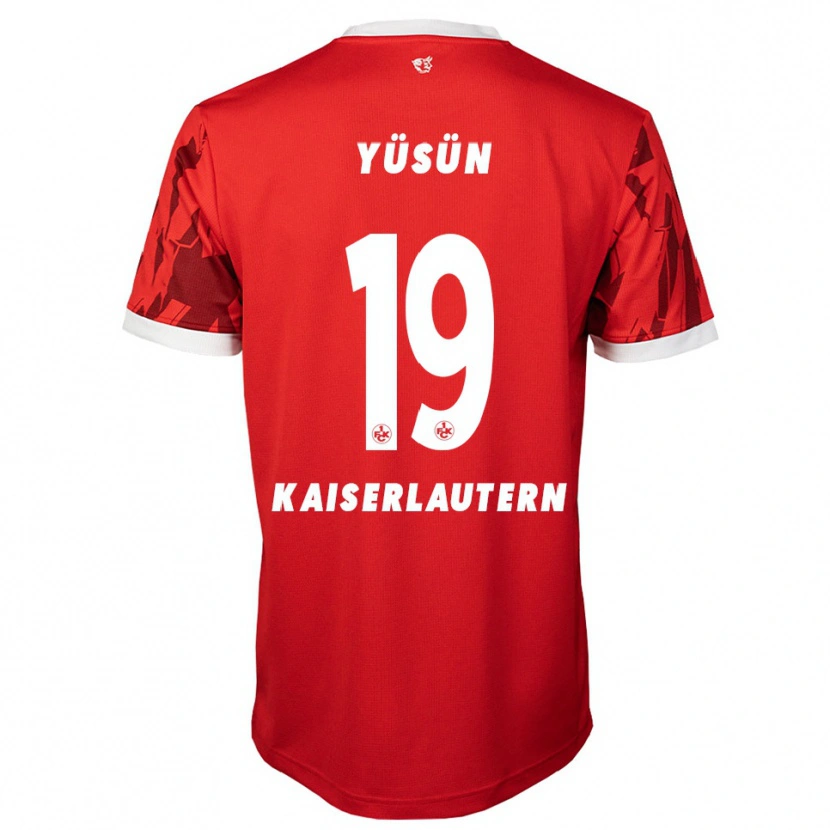 Danxen Børn Marvin Yüsün #19 Rød Hvid Hjemmebane Spillertrøjer 2025/26 Trøje T-Shirt