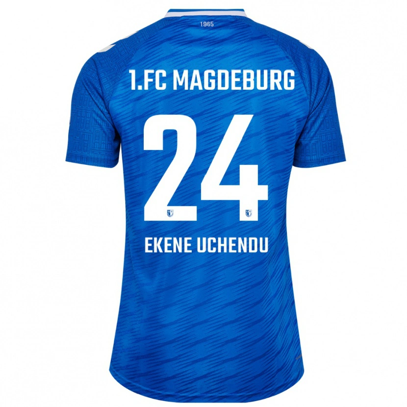 Danxen Børn Esposito Ekene Uchendu #24 Blå Hvid Hjemmebane Spillertrøjer 2025/26 Trøje T-Shirt