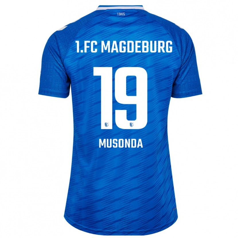 Danxen Børn Lubambo Musonda #19 Blå Hvid Hjemmebane Spillertrøjer 2025/26 Trøje T-Shirt