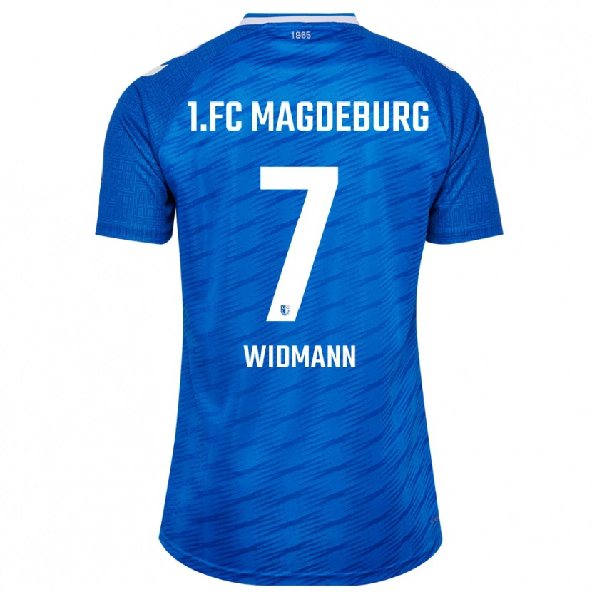 Danxen Børn Elisio Widmann #7 Blå Hvid Hjemmebane Spillertrøjer 2025/26 Trøje T-Shirt