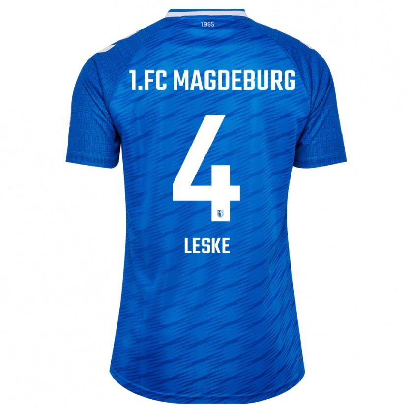 Danxen Børn Jona Leske #4 Blå Hvid Hjemmebane Spillertrøjer 2025/26 Trøje T-Shirt