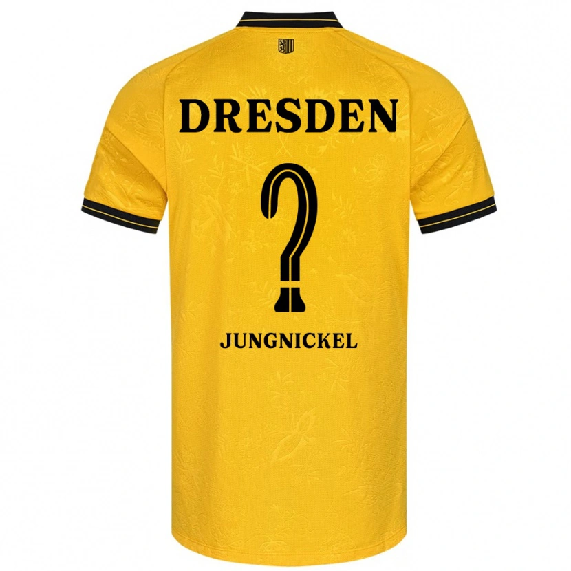 Danxen Børn Lars Jungnickel #0 Gul Sort Hjemmebane Spillertrøjer 2025/26 Trøje T-Shirt