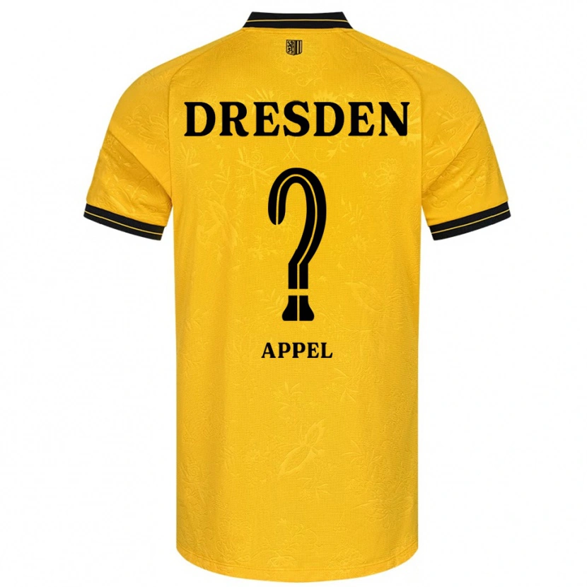 Danxen Børn Patricia Appel #0 Gul Sort Hjemmebane Spillertrøjer 2025/26 Trøje T-Shirt