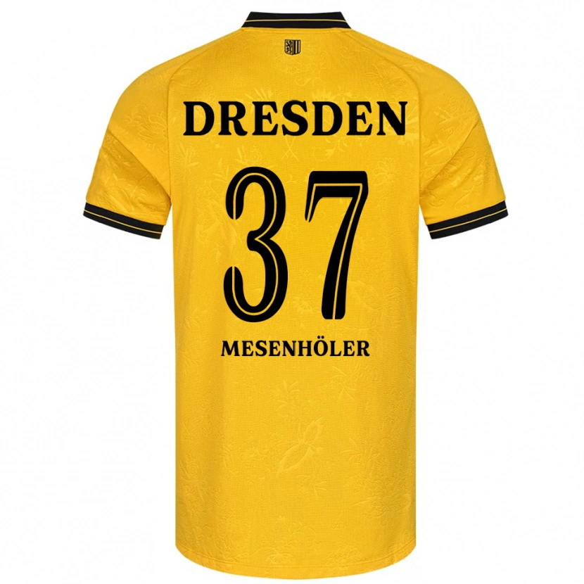 Danxen Børn Daniel Mesenhöler #37 Gul Sort Hjemmebane Spillertrøjer 2025/26 Trøje T-Shirt