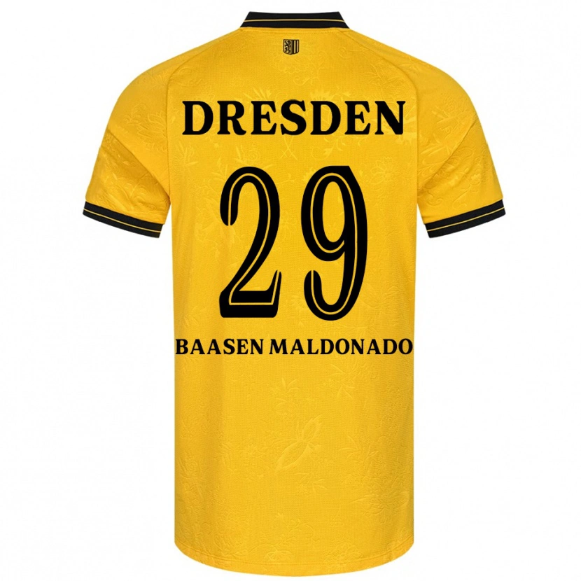 Danxen Børn Luis Baasen Maldonado #29 Gul Sort Hjemmebane Spillertrøjer 2025/26 Trøje T-Shirt