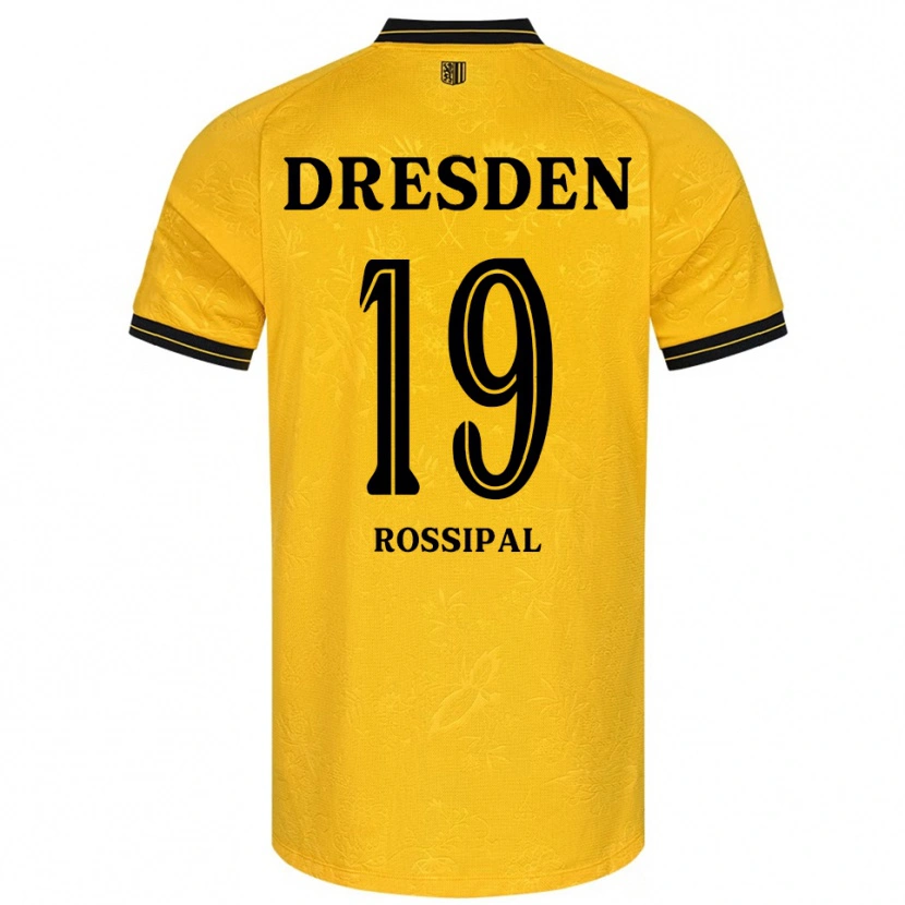 Danxen Børn Alexander Rossipal #19 Gul Sort Hjemmebane Spillertrøjer 2025/26 Trøje T-Shirt