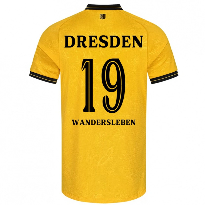 Danxen Børn Arian-Rayan Wandersleben #19 Gul Sort Hjemmebane Spillertrøjer 2025/26 Trøje T-Shirt