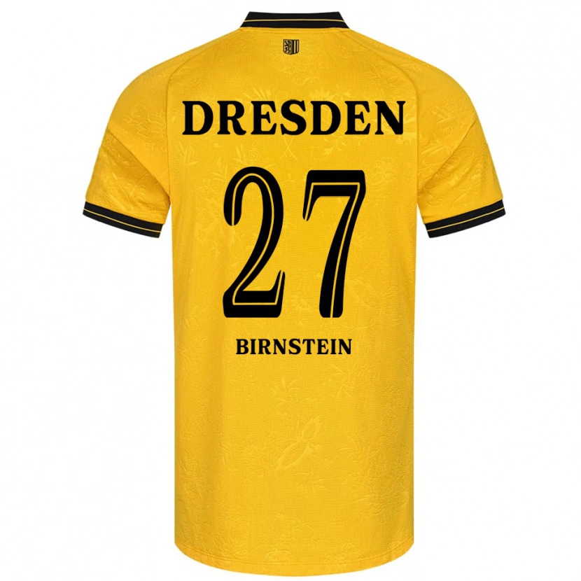 Danxen Børn Nick Birnstein #27 Gul Sort Hjemmebane Spillertrøjer 2025/26 Trøje T-Shirt