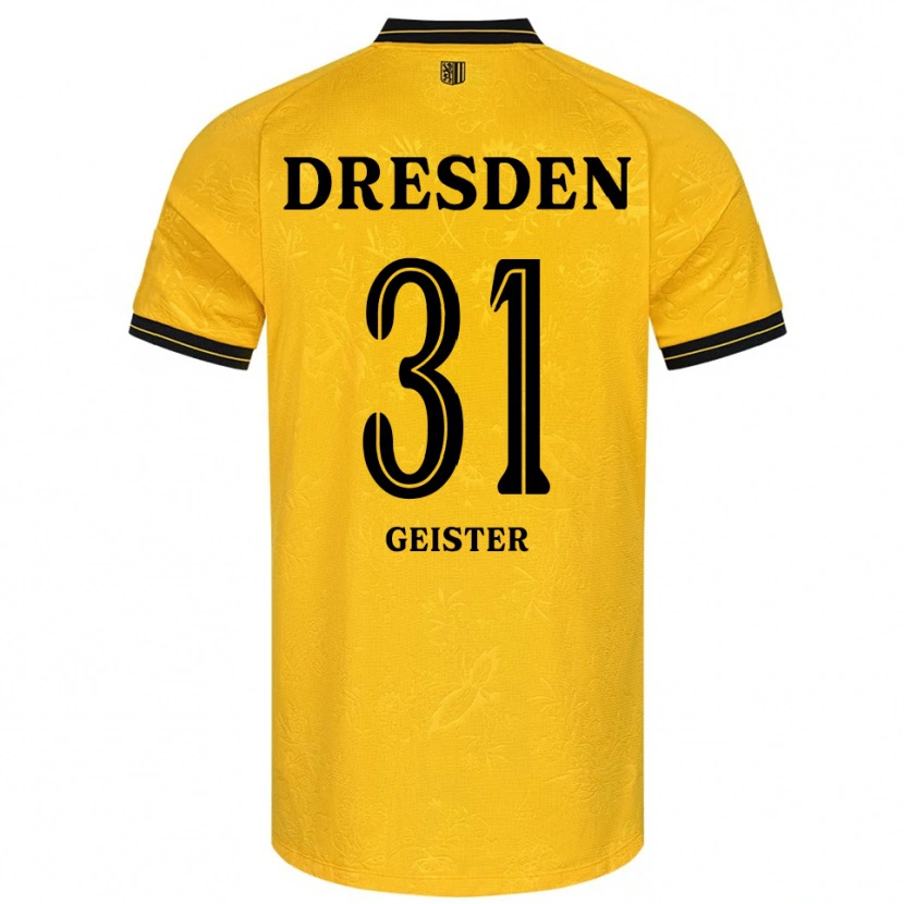 Danxen Børn Jannis Geister #31 Gul Sort Hjemmebane Spillertrøjer 2025/26 Trøje T-Shirt