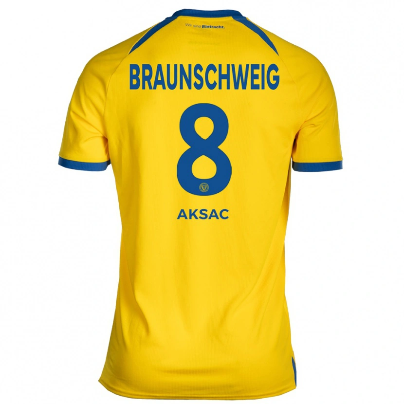 Danxen Børn Arda Aksac #8 Gul Blå Hjemmebane Spillertrøjer 2025/26 Trøje T-Shirt