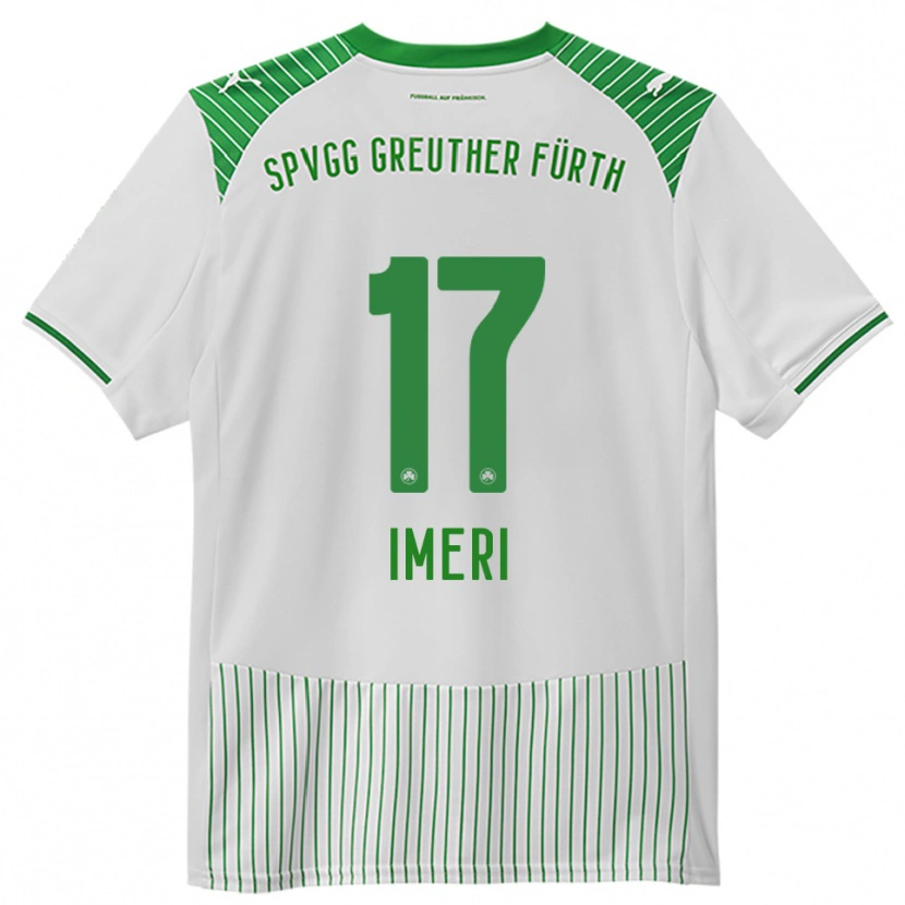 Danxen Børn Adem Imeri #17 Hvid Grøn Hjemmebane Spillertrøjer 2025/26 Trøje T-Shirt
