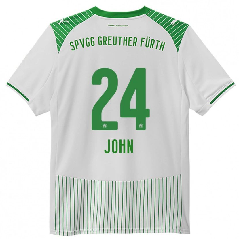 Danxen Børn Marco John #24 Hvid Grøn Hjemmebane Spillertrøjer 2025/26 Trøje T-Shirt