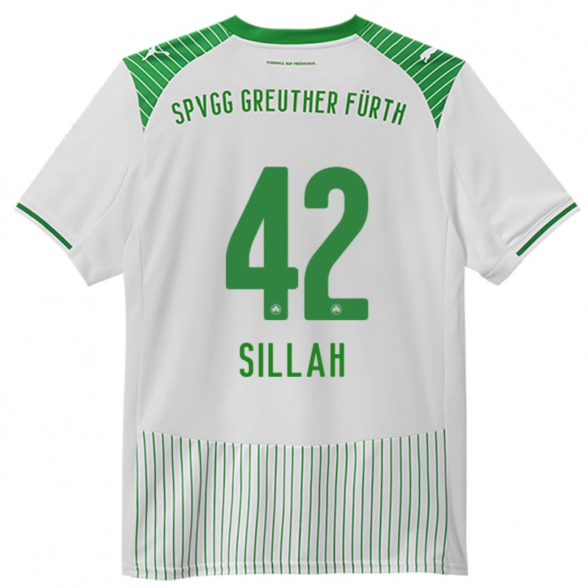 Danxen Børn Omar Sillah #42 Hvid Grøn Hjemmebane Spillertrøjer 2025/26 Trøje T-Shirt