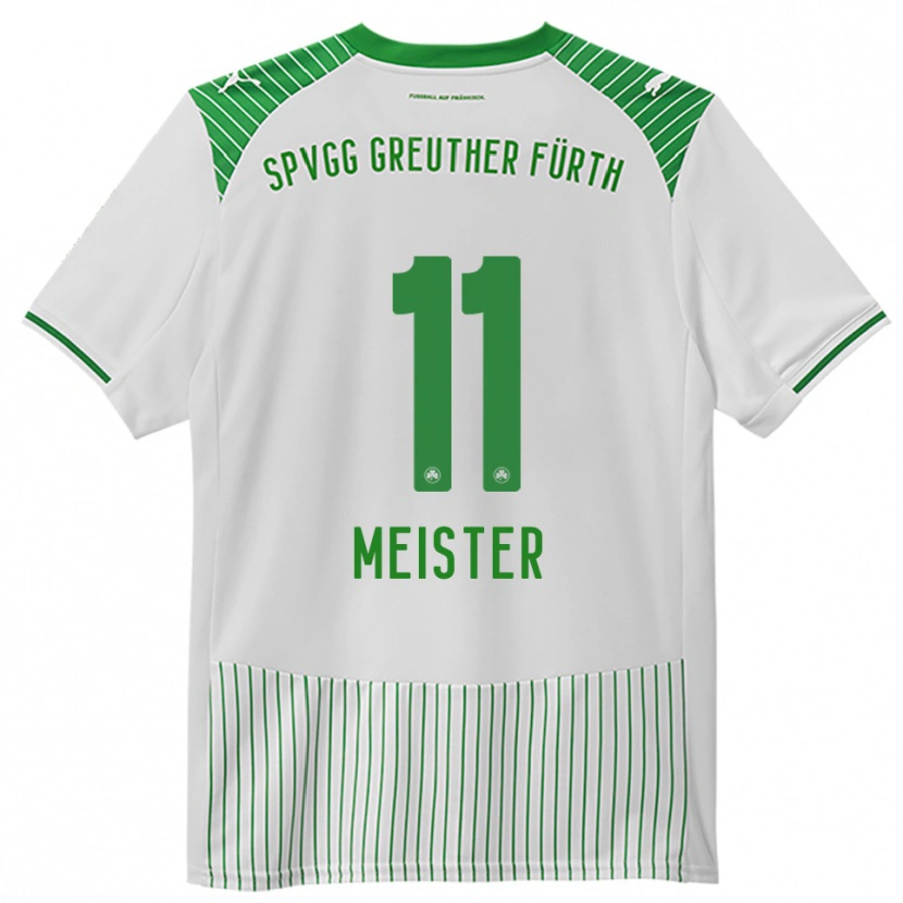 Danxen Børn Christoph Meister #11 Hvid Grøn Hjemmebane Spillertrøjer 2025/26 Trøje T-Shirt