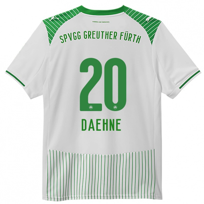 Danxen Børn Luis Daehne #20 Hvid Grøn Hjemmebane Spillertrøjer 2025/26 Trøje T-Shirt